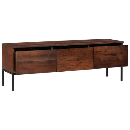 TV-skåp med låda honungsbrun 110 x 30 x 36 cm massivt akacia