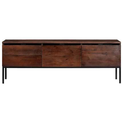 TV-skåp med låda honungsbrun 110 x 30 x 36 cm massivt akacia