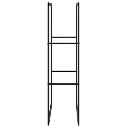 Vedställ svart 55x30x116 cm stål