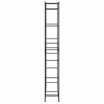 Vedställ svart 100x30x209 cm stål