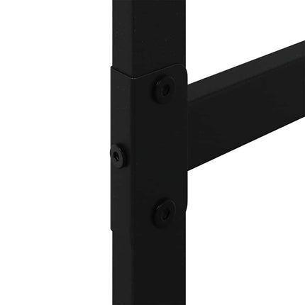 Vedställ svart 100x30x209 cm stål