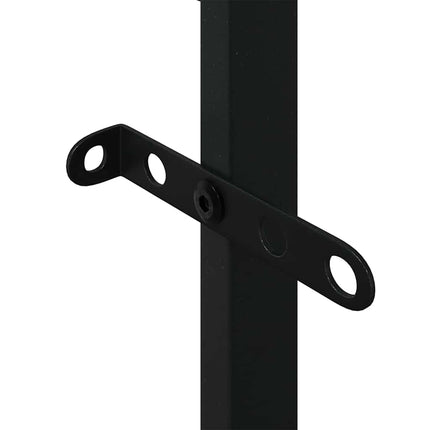 Vedställ svart 100x30x209 cm stål