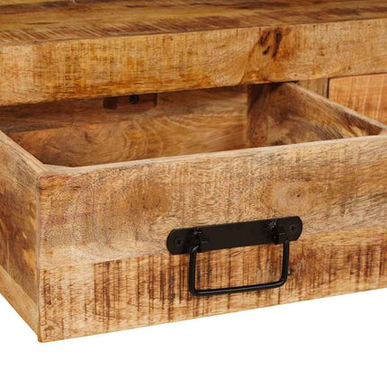 Konsolbord 2 pcs Brun 161 x 33 x 75 cm Massivt mangoträ