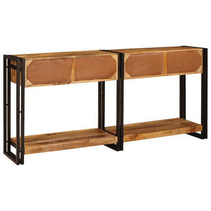 Konsolbord 2 pcs Brun 161 x 33 x 75 cm Massivt mangoträ