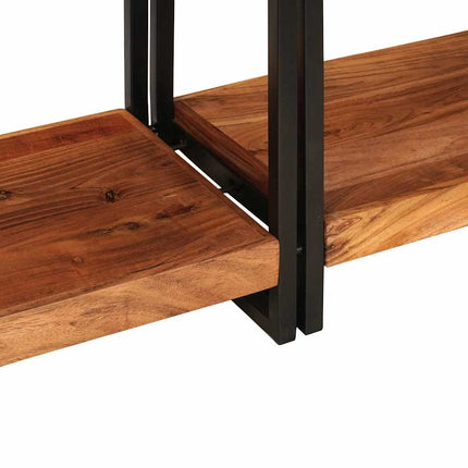 Konsolbord 2 pcs Brun 161 x 33 x 75 cm Massivt Akaciaträ
