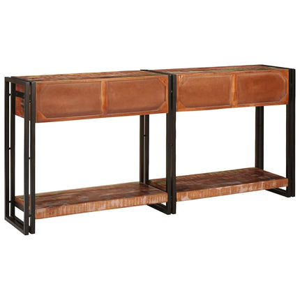 Konsolbord med låda 2 pcs Flerfärgsdesign 161 x 33 x 75 cm