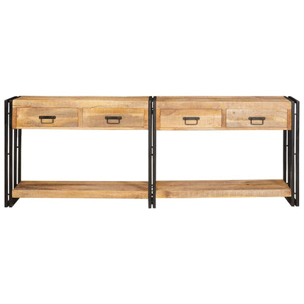 Konsolbord 2 pcs Brun 200 x 33 x 75 cm Massivt mangoträ