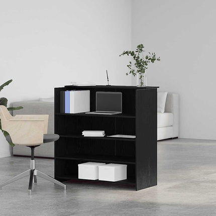 Receptionsdisk svart ek 100x50x103,5 cm konstruerat trä