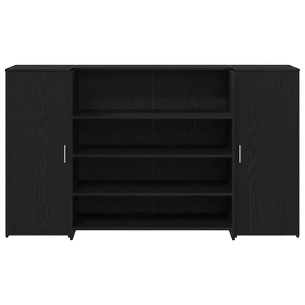 Receptionsdisk svart ek 180x50x103,5 cm konstruerat trä
