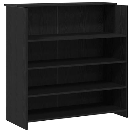 Receptionsdisk svart ek 180x50x103,5 cm konstruerat trä