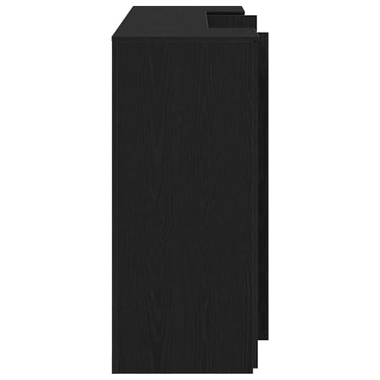 Receptionsdisk svart ek 180x50x103,5 cm konstruerat trä