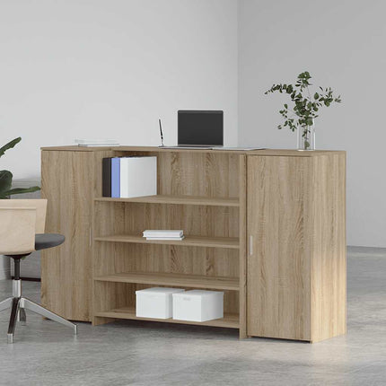 Receptionsdisk sonoma-ek 180x50x103,5 cm konstruerat trä