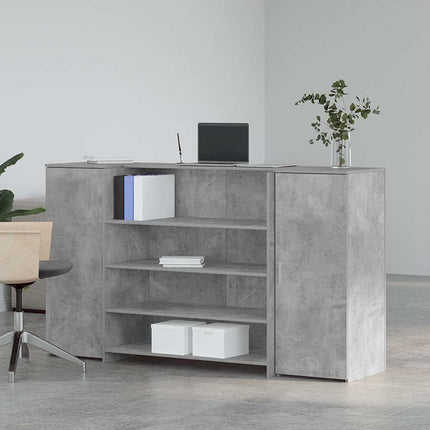 Receptionsdisk betonggrå 180x50x103,5 cm konstruerat trä