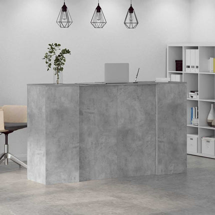 Receptionsdisk betonggrå 180x50x103,5 cm konstruerat trä