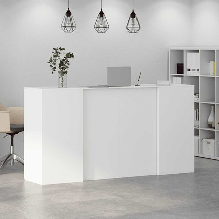Receptionsdisk vit 200x50x103,5 cm konstruerat trä