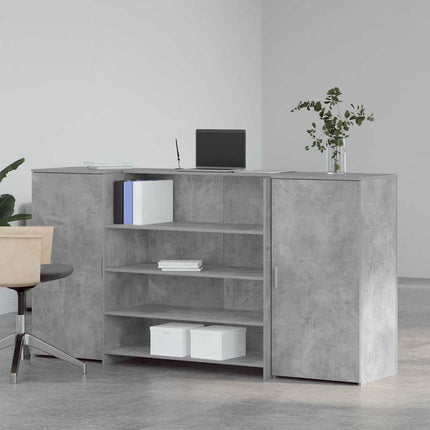 Receptionsdisk betonggrå 200x50x103,5 cm konstruerat trä