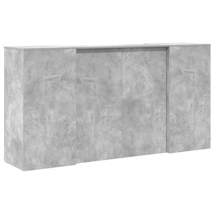 Receptionsdisk betonggrå 200x50x103,5 cm konstruerat trä