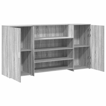 Receptionsdisk grå sonoma 200x50x103,5 cm konstruerat trä