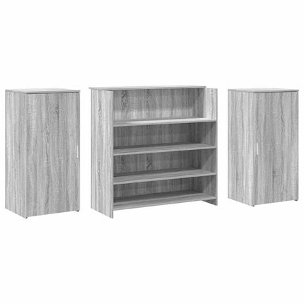 Receptionsdisk grå sonoma 200x50x103,5 cm konstruerat trä