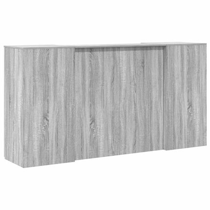 Receptionsdisk grå sonoma 200x50x103,5 cm konstruerat trä