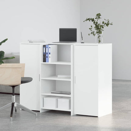 Receptionsdisk vit 135x50x103,5 cm konstruerat trä