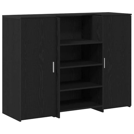 Receptionsdisk svart ek 135x50x103,5 cm konstruerat trä