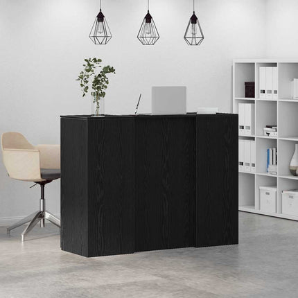 Receptionsdisk svart ek 135x50x103,5 cm konstruerat trä