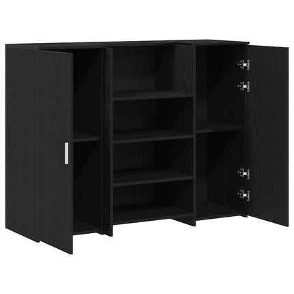 Receptionsdisk svart ek 135x50x103,5 cm konstruerat trä