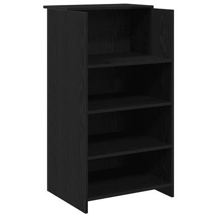 Receptionsdisk svart ek 135x50x103,5 cm konstruerat trä