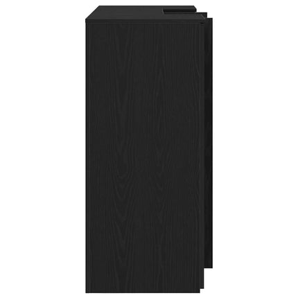 Receptionsdisk svart ek 135x50x103,5 cm konstruerat trä