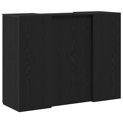 Receptionsdisk svart ek 135x50x103,5 cm konstruerat trä