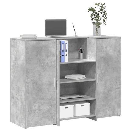 Receptionsdisk betonggrå 135x50x103,5 cm konstruerat trä