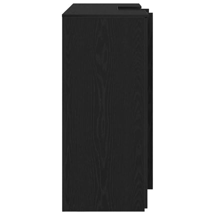 Receptionsdisk svart ek 155x50x103,5 cm konstruerat trä