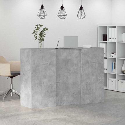 Receptionsdisk betonggrå 155x50x103,5 cm konstruerat trä