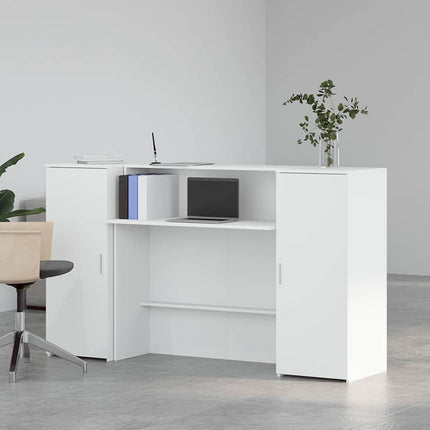 Receptionsdisk vit 180x50x103,5 cm konstruerat trä