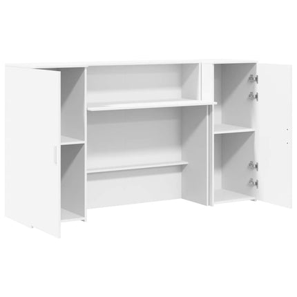 Receptionsdisk vit 180x50x103,5 cm konstruerat trä