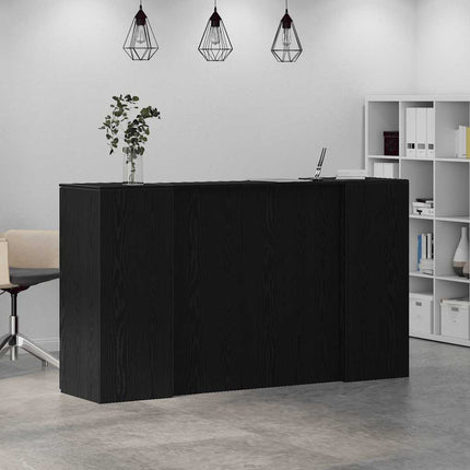 Receptionsdisk svart ek 180x50x103,5 cm konstruerat trä