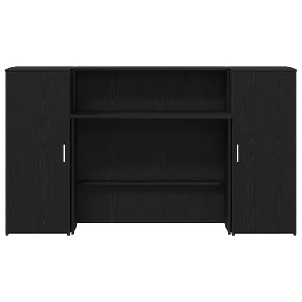 Receptionsdisk svart ek 180x50x103,5 cm konstruerat trä