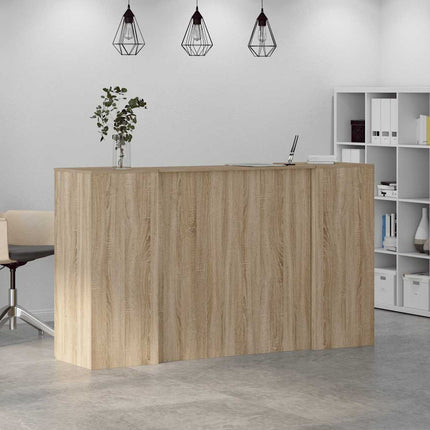Receptionsdisk sonoma-ek 180x50x103,5 cm konstruerat trä