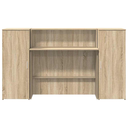 Receptionsdisk sonoma-ek 180x50x103,5 cm konstruerat trä