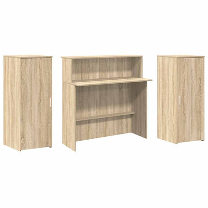 Receptionsdisk sonoma-ek 180x50x103,5 cm konstruerat trä