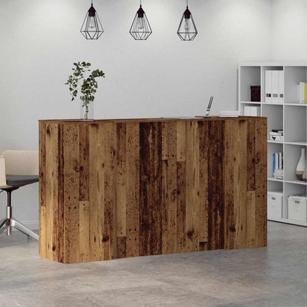 Receptionsdisk åldrat trä 180x50x103,5 cm konstruerat trä