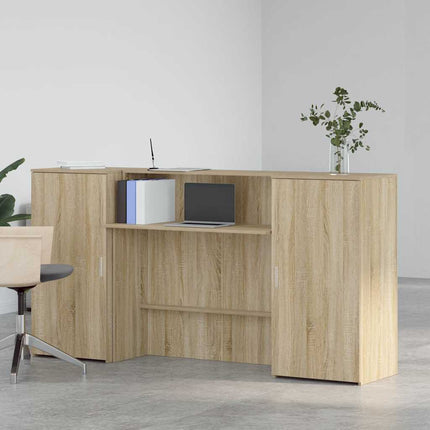 Receptionsdisk sonoma-ek 200x50x103,5 cm konstruerat trä