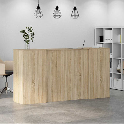 Receptionsdisk sonoma-ek 200x50x103,5 cm konstruerat trä