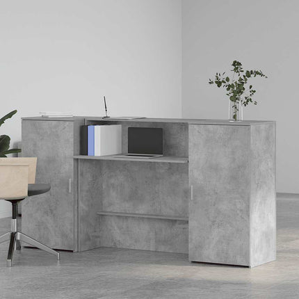 Receptionsdisk betonggrå 200x50x103,5 cm konstruerat trä