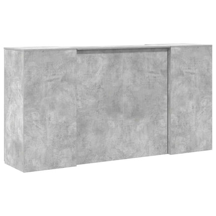 Receptionsdisk betonggrå 200x50x103,5 cm konstruerat trä