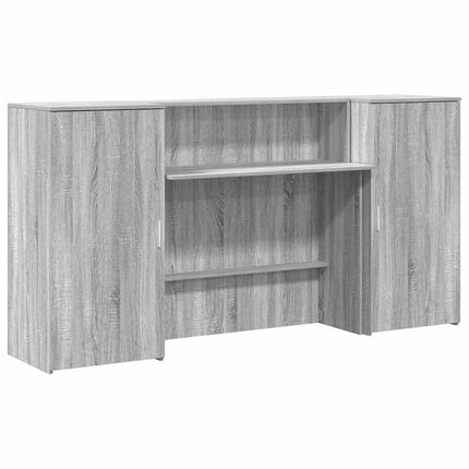 Receptionsdisk grå sonoma 200x50x103,5 cm konstruerat trä