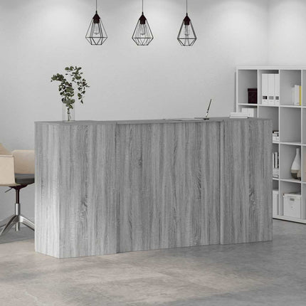Receptionsdisk grå sonoma 200x50x103,5 cm konstruerat trä