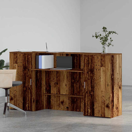 Receptionsdisk grå sonoma 200x50x103,5 cm konstruerat trä