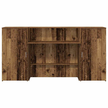 Receptionsdisk grå sonoma 200x50x103,5 cm konstruerat trä